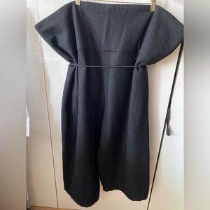 Y-3 wool fully lined wide drop crotch cropped pants